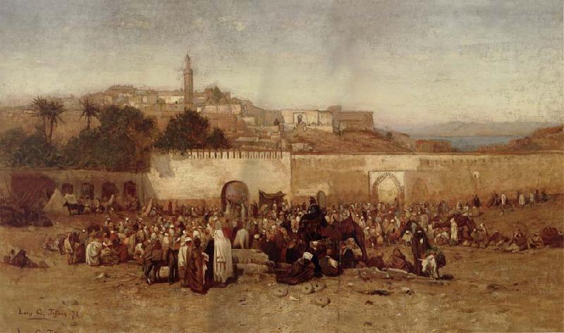 Market Day Outside the Walls of Tangiers, Louis Comfort Tiffany